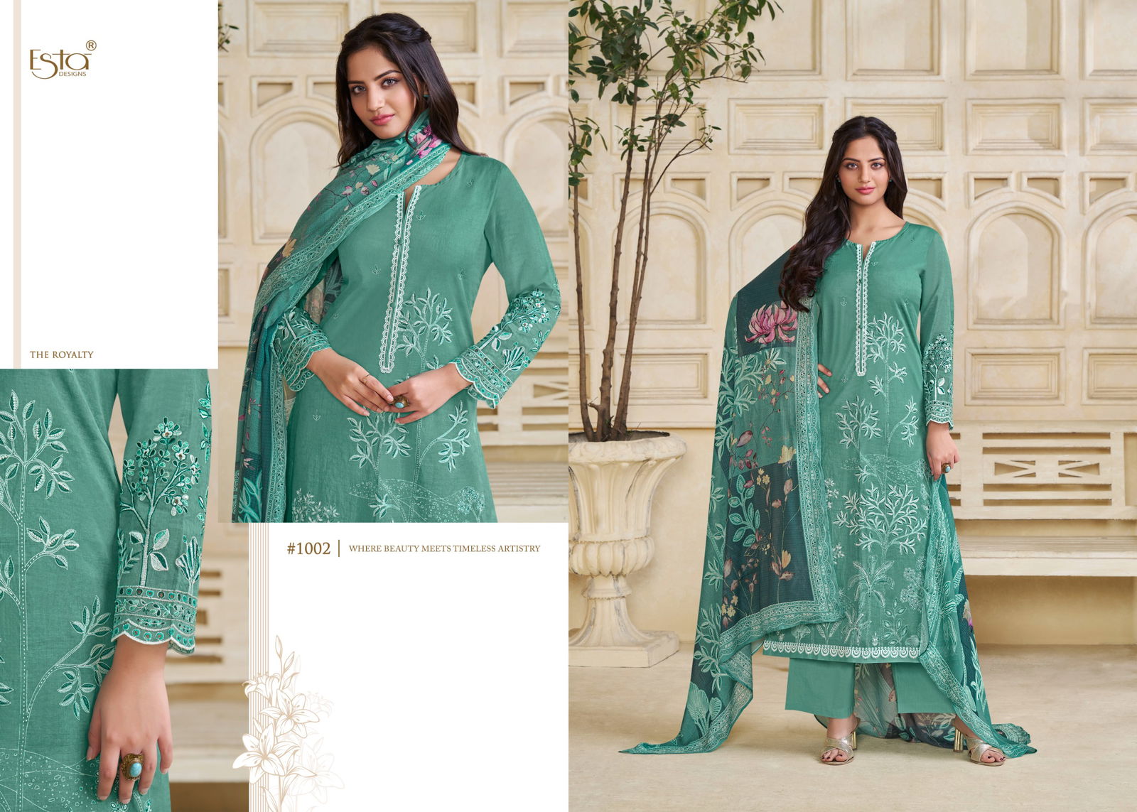 Enore By Irika Organza Printed Designer Dress Material Exporters In India